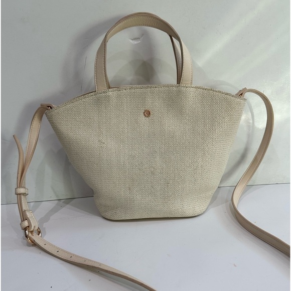 🌹LC Lauren Conrad Mini Straw Fan Tote Bag 🌹 - Picture 1 of 10